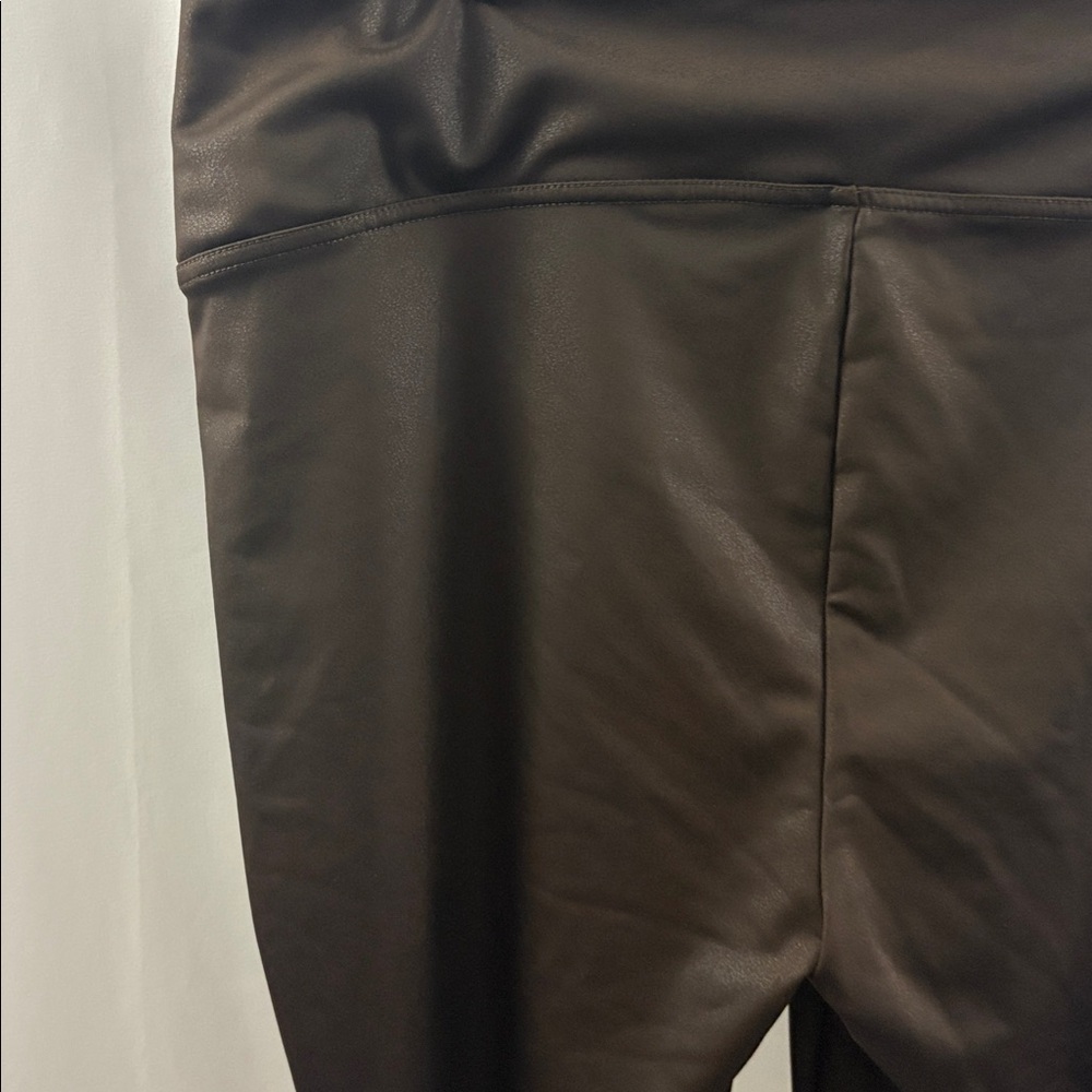 Seven Jeans 7 Dark Brown Faux Leather Leggings XXL - Picture 11 of 11